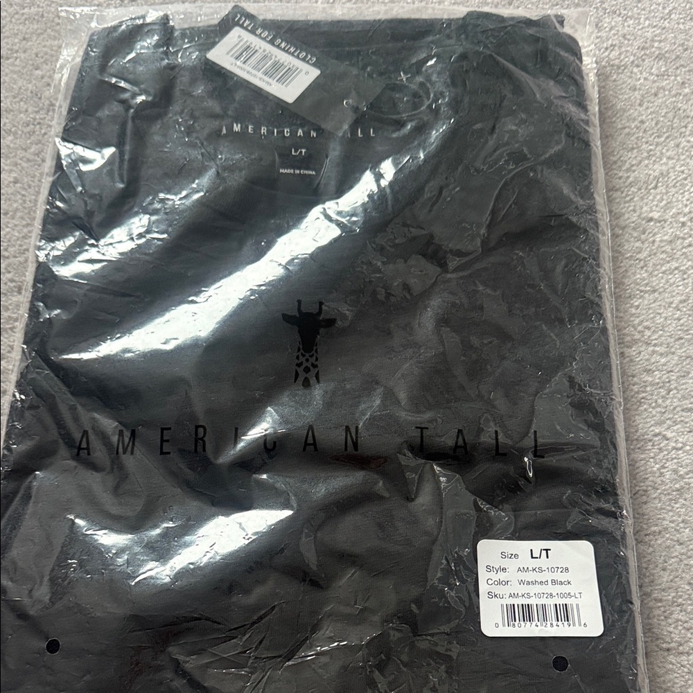 American Tall Black Shirt L/T